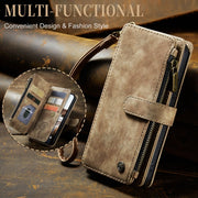 For iPhone 15 CaseMe C30 Multifunctional Leather Phone Case(Brown)