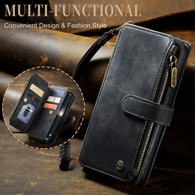 For iPhone 15 CaseMe C30 Multifunctional Leather Phone Case(Black)