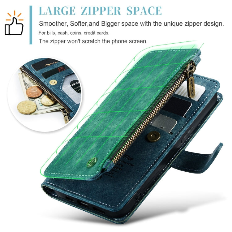 For iPhone 15 Plus CaseMe C30 Multifunctional Leather Phone Case(Blue)