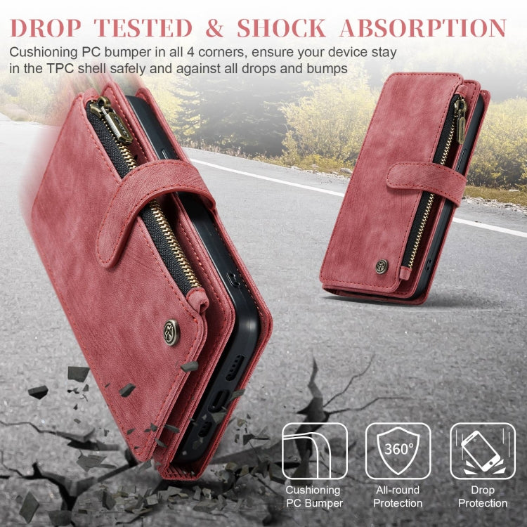For iPhone 15 Plus CaseMe C30 Multifunctional Leather Phone Case(Red)