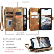 For iPhone 15 Plus CaseMe C30 Multifunctional Leather Phone Case(Brown)