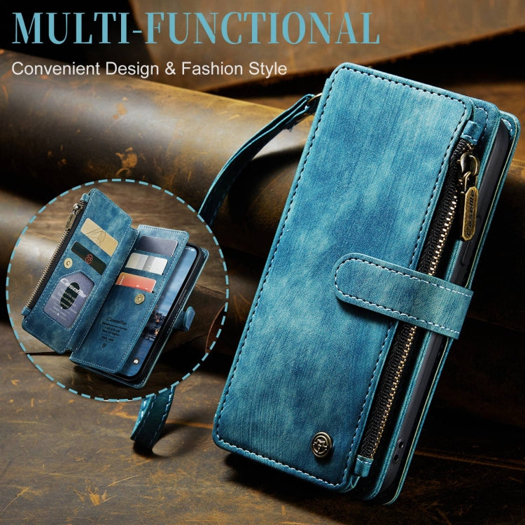 For iPhone 15 Pro CaseMe C30 Multifunctional Leather Phone Case(Blue)