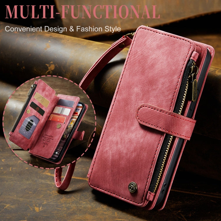 For iPhone 15 Pro CaseMe C30 Multifunctional Leather Phone Case(Red)