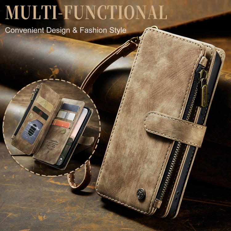 For iPhone 15 Pro CaseMe C30 Multifunctional Leather Phone Case(Brown)