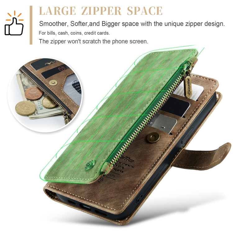 For iPhone 15 Pro CaseMe C30 Multifunctional Leather Phone Case(Brown)