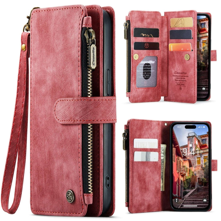 For iPhone 15 Pro Max CaseMe C30 Multifunctional Leather Phone Case(Red)