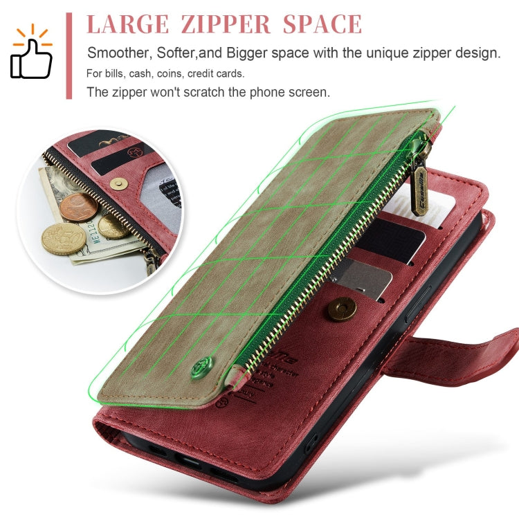For iPhone 15 Pro Max CaseMe C30 Multifunctional Leather Phone Case(Red)