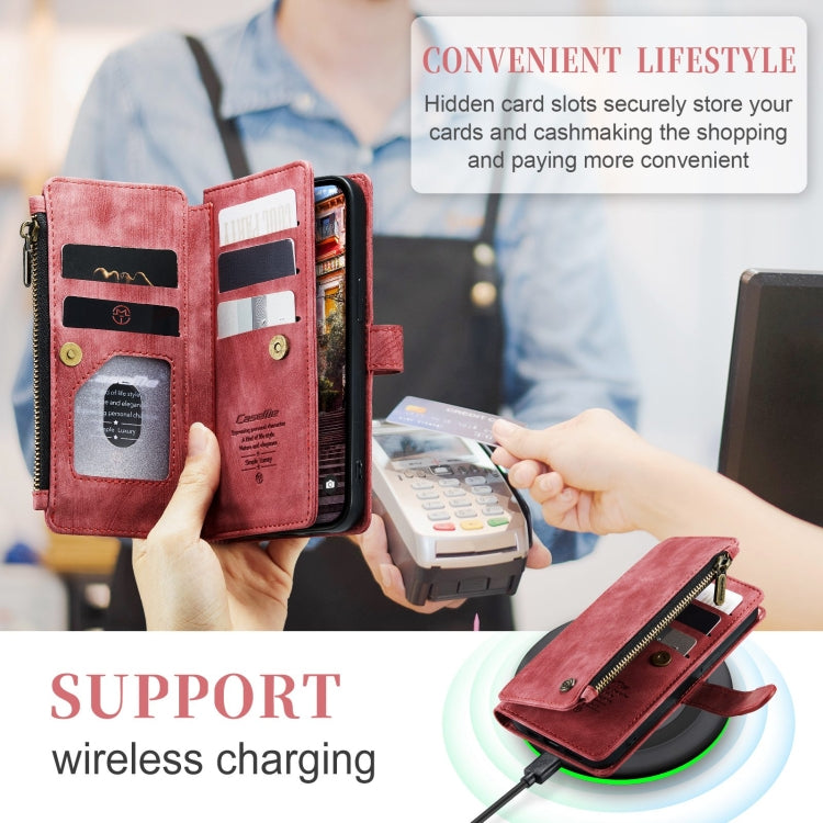 For iPhone 15 Pro Max CaseMe C30 Multifunctional Leather Phone Case(Red)