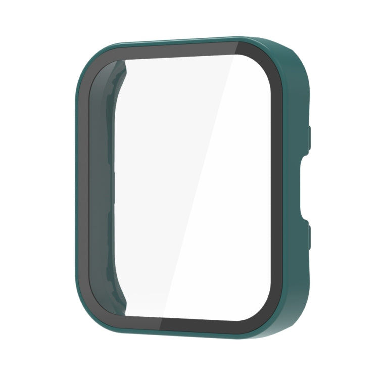 For Amazfit Bip 5 PC + Tempered Film Integrated Watch Protective Case(Dark Green)