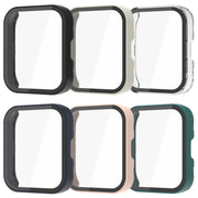 For Amazfit Bip 5 PC + Tempered Film Integrated Watch Protective Case(Dark Green)
