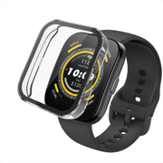 For Amazfit Bip 5 PC + Tempered Film Integrated Watch Protective Case(Pink)