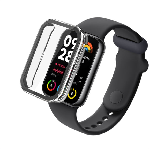 For Xiaomi Mi Band 8 Pro PC + Tempered Film Integrated Watch Protective Case(Black)