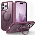 For iPhone 15 Pro MagSafe Magnetic Rotating Holder Phone Case(Wine Red) - iPhone 15 Pro Cases by PMC TechLife | Online Shopping South Africa | PMC TechLife