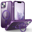 For iPhone 15 Plus MagSafe Magnetic Rotating Holder Phone Case(Purple) - iPhone 15 Plus Cases by PMC TechLife | Online Shopping South Africa | PMC TechLife