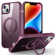 For iPhone 14 Plus MagSafe Magnetic Rotating Holder Phone Case(Wine Red) - iPhone 14 Plus Cases by PMC TechLife | Online Shopping South Africa | PMC TechLife