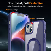 For iPhone 14 / 13 MagSafe Magnetic Rotating Holder Phone Case(Klein Blue)