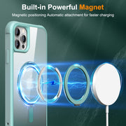 For iPhone 13 Pro Max / 12 Pro Max MagSafe Magnetic Rotating Holder Phone Case(Lake Blue)
