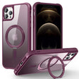 For iPhone 13 Pro Max / 12 Pro Max MagSafe Magnetic Rotating Holder Phone Case(Wine Red) - iPhone 13 Pro Max Cases by PMC TechLife | Online Shopping South Africa | PMC TechLife