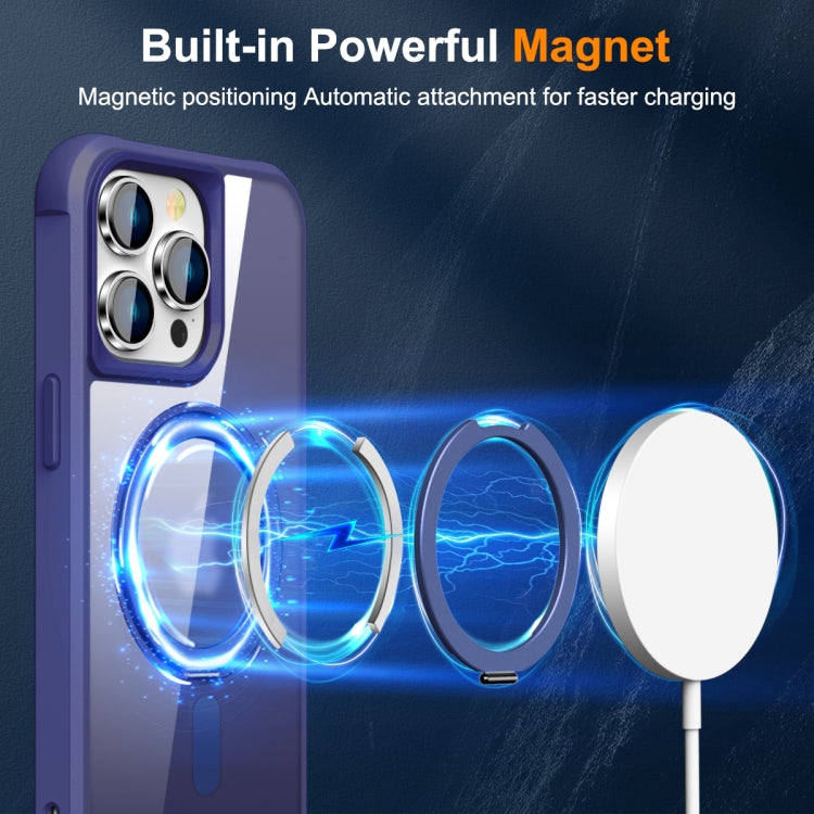 For iPhone 13 Pro MagSafe Magnetic Rotating Holder Phone Case(Klein Blue)