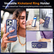 For iPhone 13 Pro MagSafe Magnetic Rotating Holder Phone Case(Klein Blue)