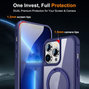 For iPhone 13 Pro MagSafe Magnetic Rotating Holder Phone Case(Klein Blue)