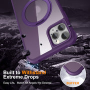 For iPhone 11 Pro Max MagSafe Magnetic Rotating Holder Phone Case(Purple)