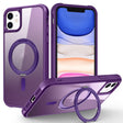 For iPhone 11 MagSafe Magnetic Rotating Holder Phone Case(Purple) - iPhone 11 Cases by PMC TechLife | Online Shopping South Africa | PMC TechLife