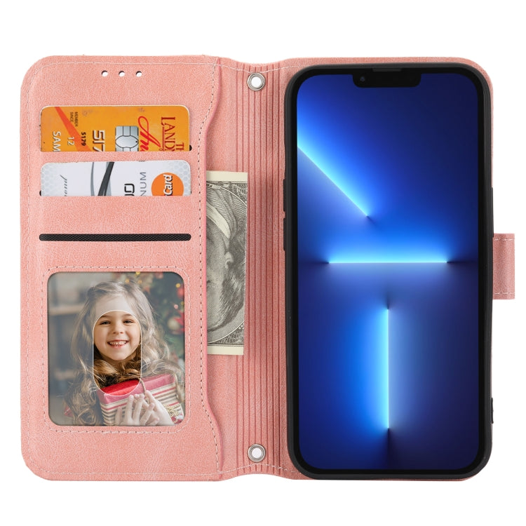 For iPhone 16 Pro Max Oil Skin Zipper Wallet Leather Phone Case(Pink)