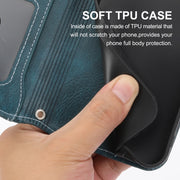 For iPhone 16e Oil Skin Zipper Wallet Leather Phone Case(Blue)