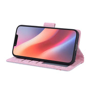 For iPhone 16e Bronzing Painting RFID Leather Case(Pastoral Rose)