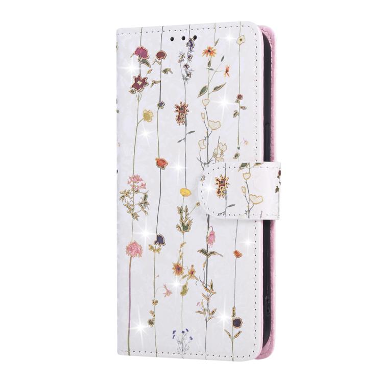 For iPhone 16e Bronzing Painting RFID Leather Case(Dreid Flower World)