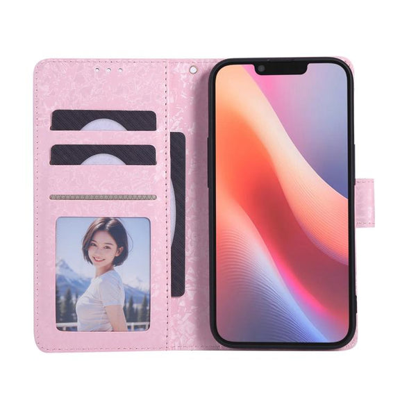 For iPhone 16e Bronzing Painting RFID Leather Case(Dreid Flower World)