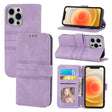 For iPhone 16 Pro Embossed Stripes Skin Feel Leather Phone Case(Light Purple) - free shipping - PMC TechLife - Order now!