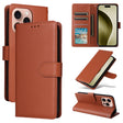 For iPhone 16 Pro Max Multifunctional Horizontal Flip Leather Phone Case with Three Card Slots(Brown) - iPhone 16 Pro Max Cases by PMC TechLife | Online Shopping South Africa | PMC TechLife | Buy Now Pay Later Mobicred
