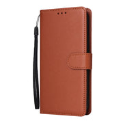 For iPhone 16 Pro Max Multifunctional Horizontal Flip Leather Phone Case with Three Card Slots(Brown)