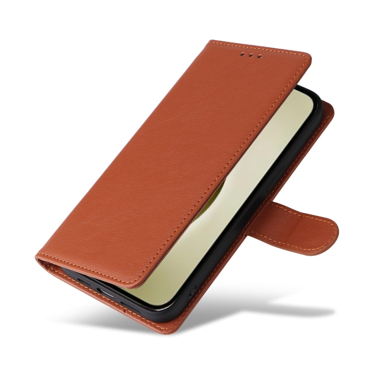 For iPhone 16 Pro Max Multifunctional Horizontal Flip Leather Phone Case with Three Card Slots(Brown)
