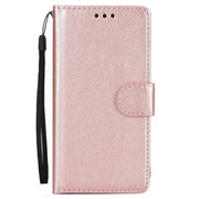 For iPhone 16e Multifunctional Horizontal Flip Leather Phone Case with Three Card Slots(Rose Gold)
