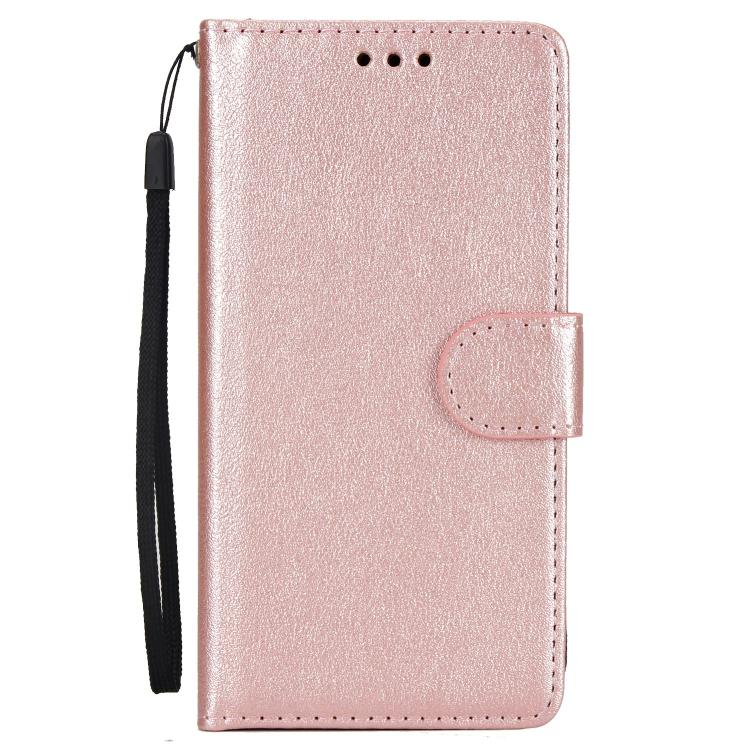 For iPhone 16e Multifunctional Horizontal Flip Leather Phone Case with Three Card Slots(Rose Gold)