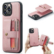 For iPhone 15 Pro Max JEEHOOD RFID Blocking Anti-Theft Magnetic PU Phone Case(Pink) - iPhone 15 Pro Max Cases by JEEHOOD | Online Shopping South Africa | PMC TechLife | Buy Now Pay Later Mobicred