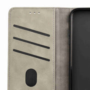 For iPhone 16 Pro Max Skin Feel Splicing Leather Phone Case(Grey)