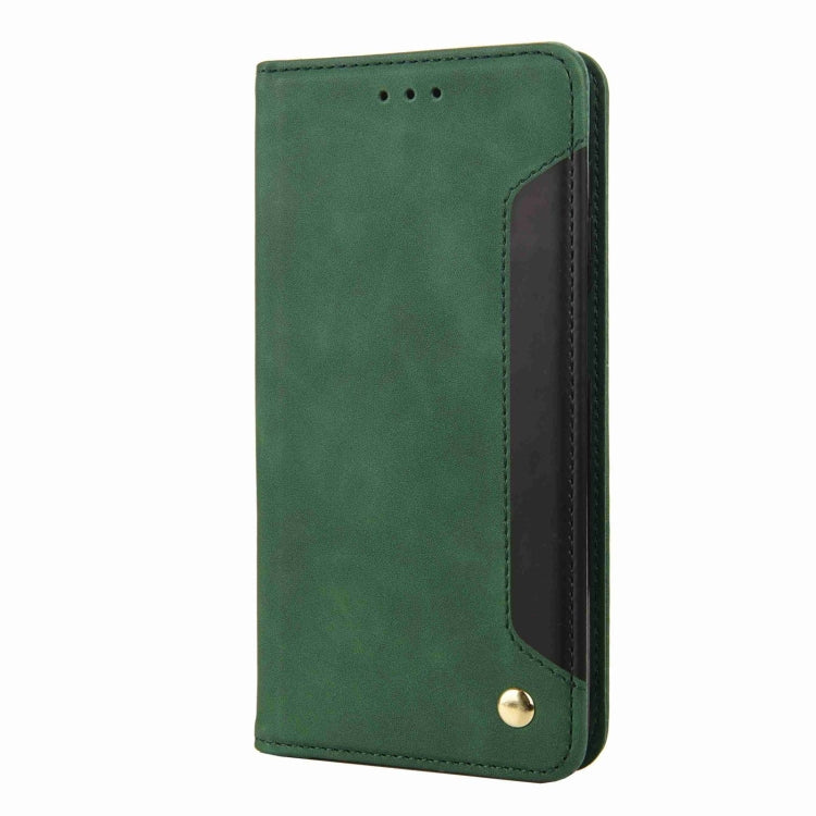 For iPhone 16 Pro Skin Feel Splicing Leather Phone Case(Green)
