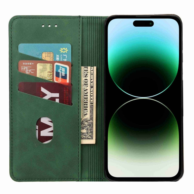 For iPhone 16 Pro Skin Feel Splicing Leather Phone Case(Green)