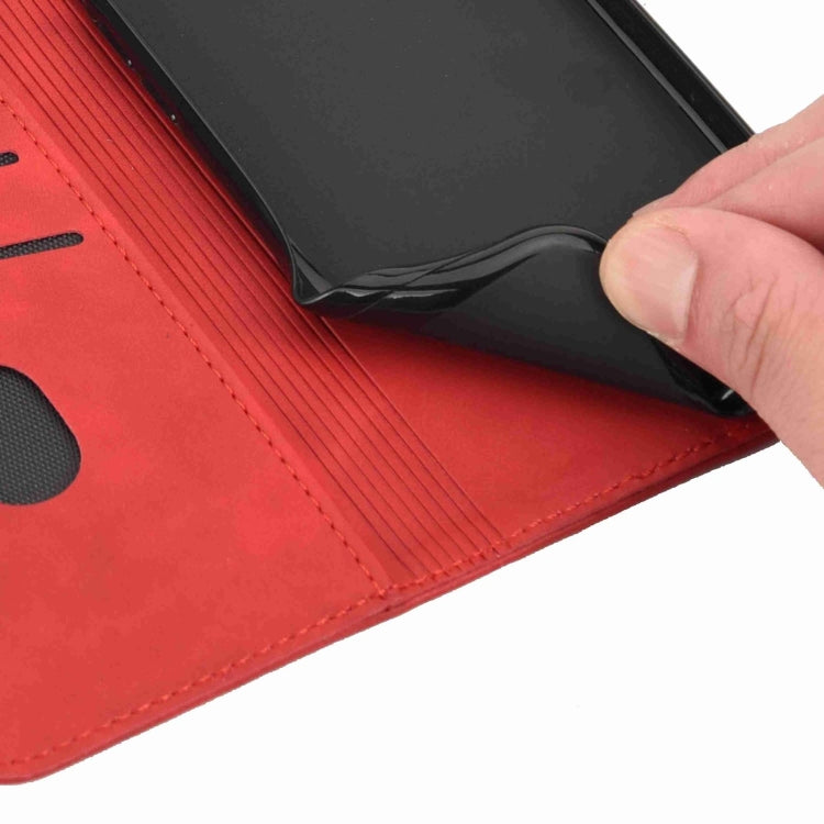 For iPhone 16 Skin Feel Splicing Leather Phone Case(Red)