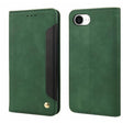 For iPhone 16e Skin Feel Splicing Leather Phone Case(Green) - free shipping - PMC TechLife - Order now!