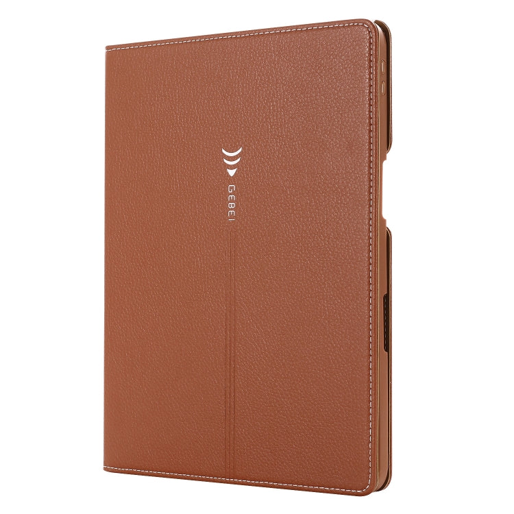 For iPad Pro 11 inch (2020) GEBEI PU+TPU Horizontal Flip Protective Tablet Case with Holder & Card Slots(Brown)