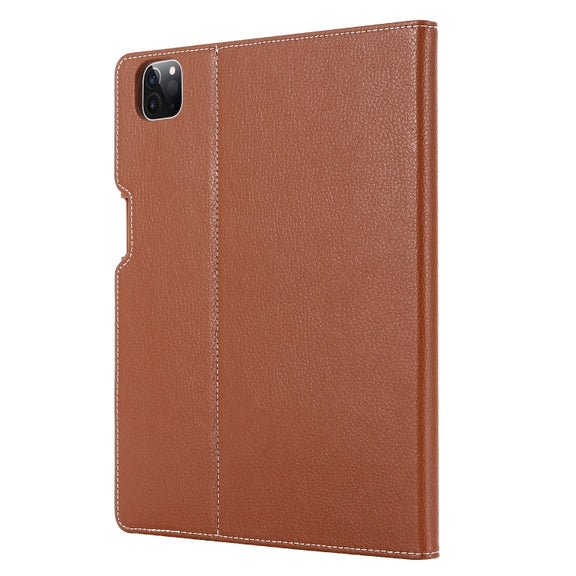 For iPad Pro 11 inch (2020) GEBEI PU+TPU Horizontal Flip Protective Tablet Case with Holder & Card Slots(Brown)