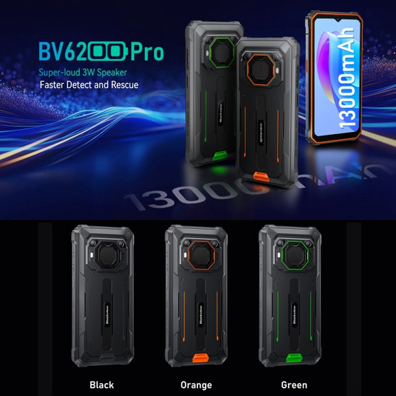 Blackview BV6200 Pro, 6GB+128GB, IP68/IP69K/MIL-STD-810H, 6.56 inch Android 13 MediaTek Helio P35 Octa Core, Network: 4G, OTG(Black)