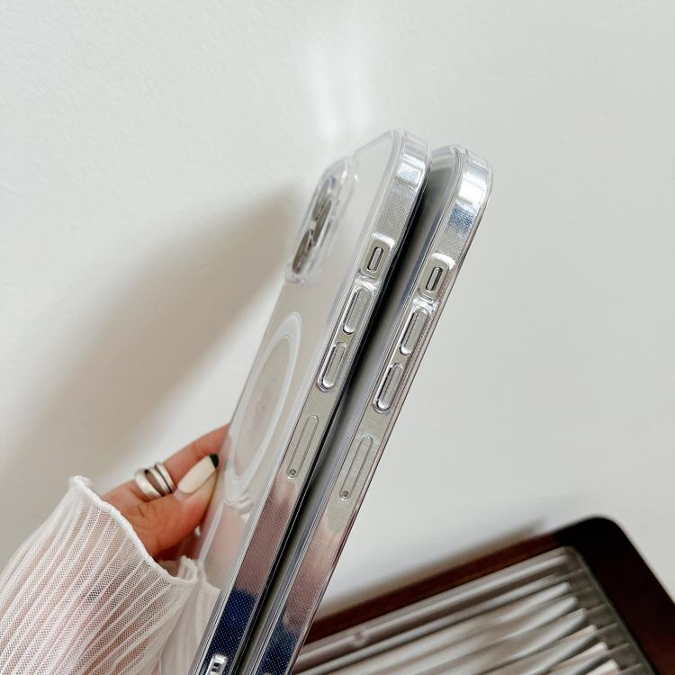 For iPhone 16e MagSafe Magnetic Clear Acrylic TPU Phone Case(Transparent)