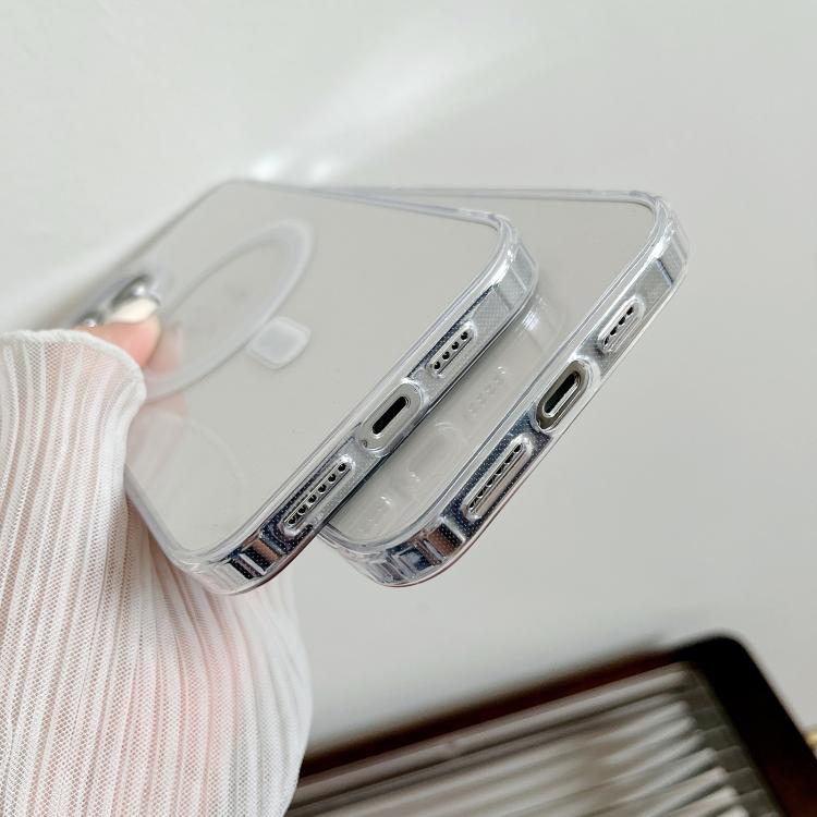 For iPhone 16e MagSafe Magnetic Clear Acrylic TPU Phone Case(Transparent)