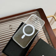 For iPhone 16e MagSafe Magnetic Clear Acrylic TPU Phone Case(Transparent)